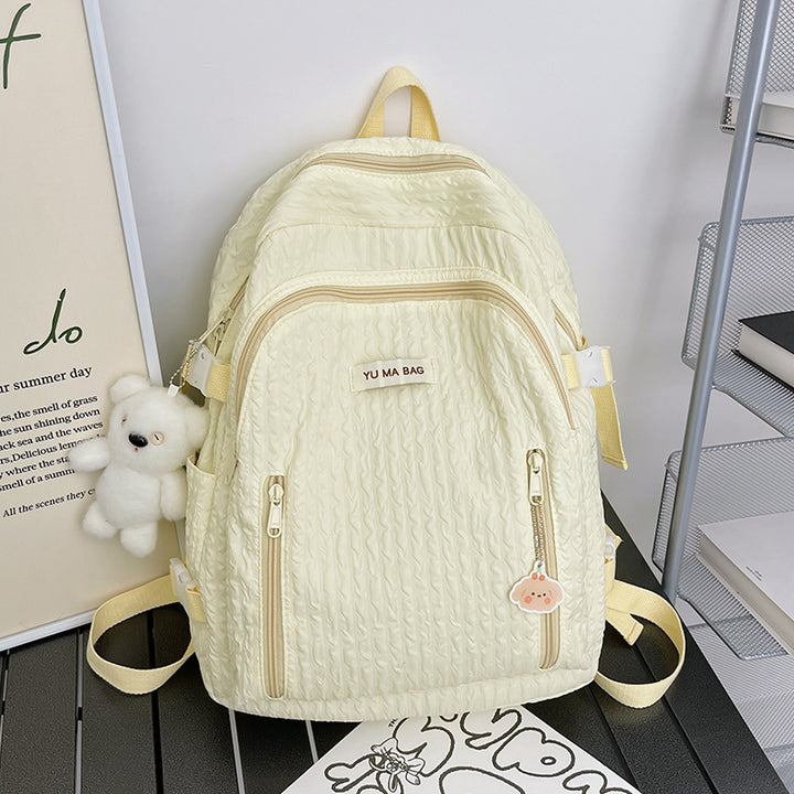 Textured Multi-Compartment Backpack