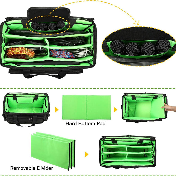 Multifunctional storage bag with wheels and organizer Bowlift
