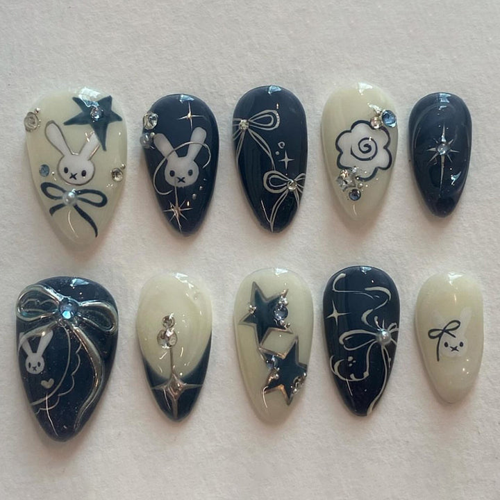 Artistic Themed Press-On Nails Bowlift