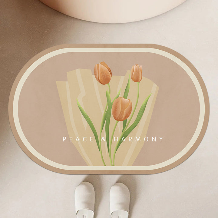 Artistic Floral Area Mat