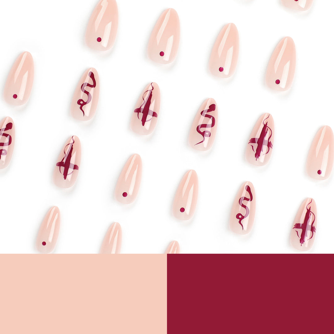 Artful nail extensions with unique design Bowlift
