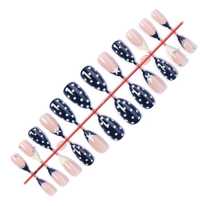 Creative Polka Dot Press-On Nails Set Bowlift