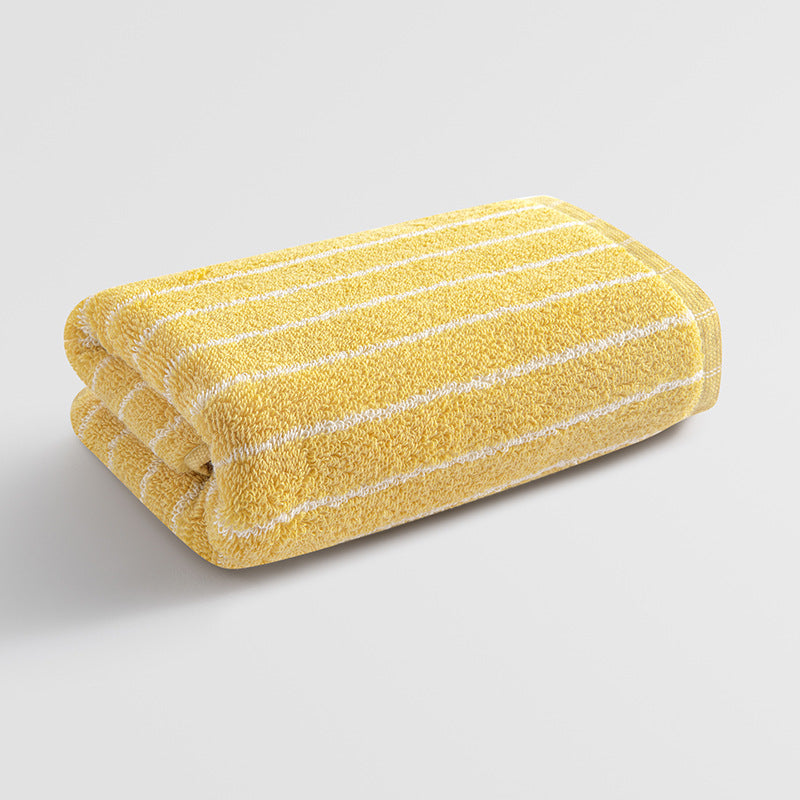 Women's Velour Bath Towel with Striped Design Bowlift