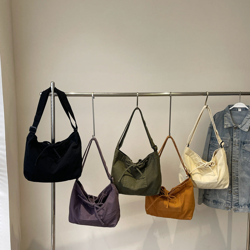 Casual Drawstring Shoulder Bag Bowlift
