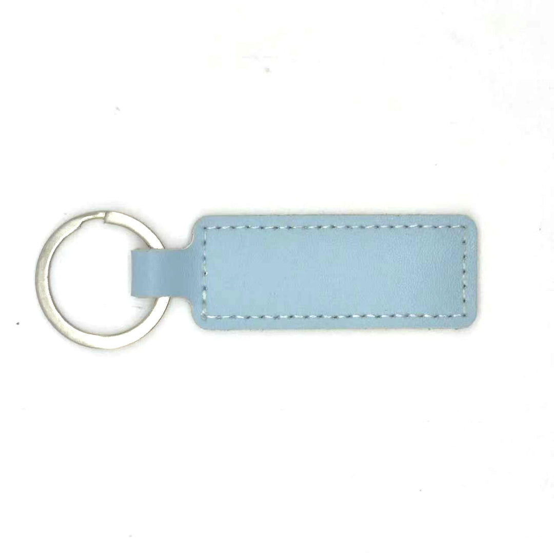 Unisex keychain with customizable faux leather Bowlift