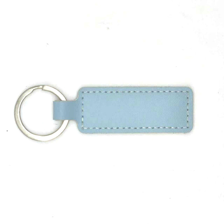 Unisex keychain with customizable faux leather Bowlift