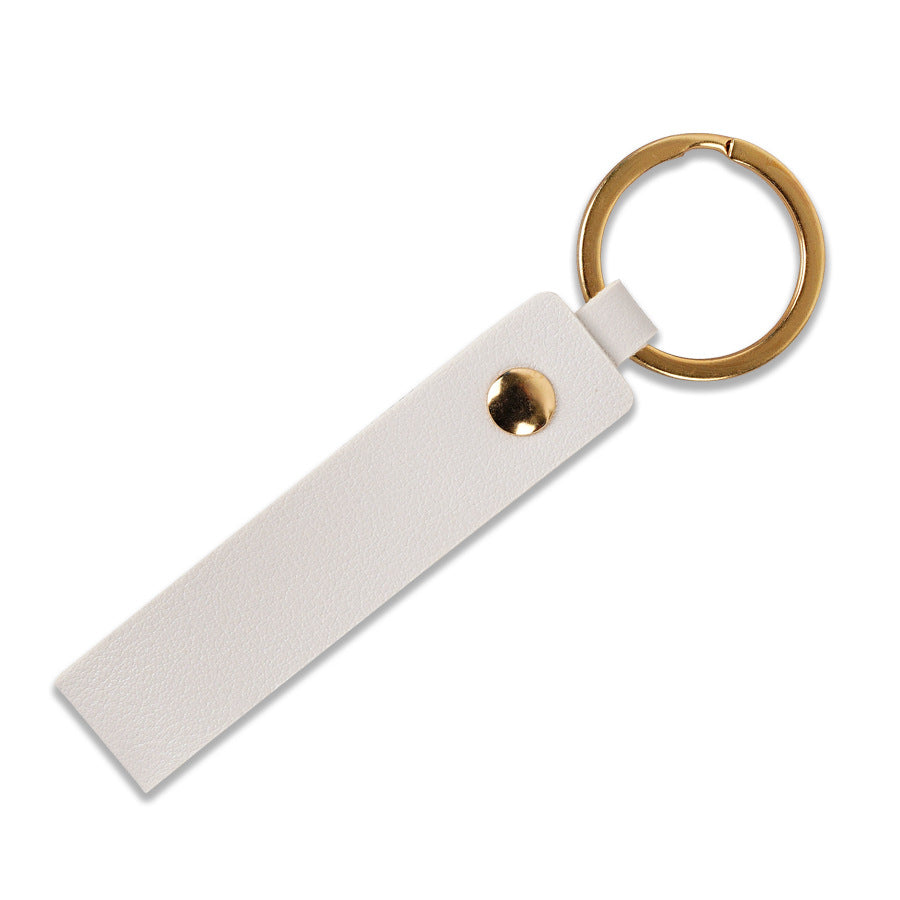 Unisex keychain with stylish faux leather design Bowlift