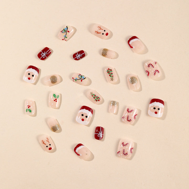 Festive Holiday-Themed 3D Nail Art Bowlift