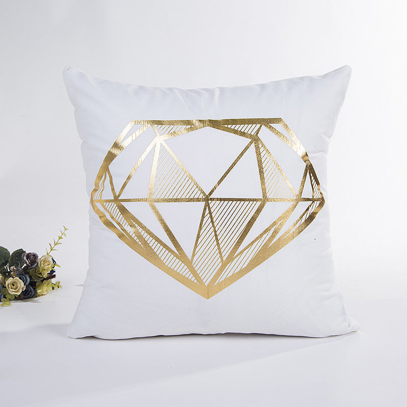 Elegant Floral Foil Print Cushion