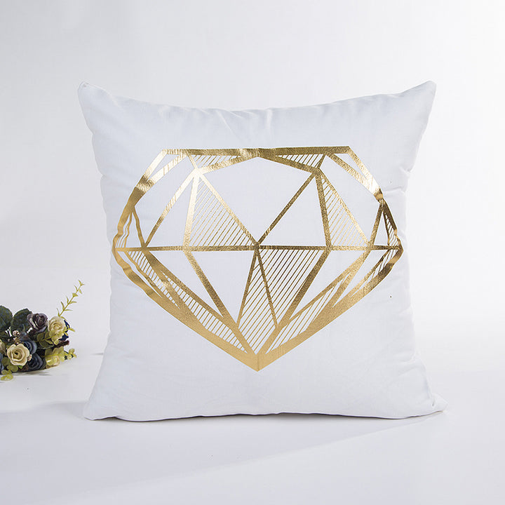 Elegant Floral Foil Print Cushion