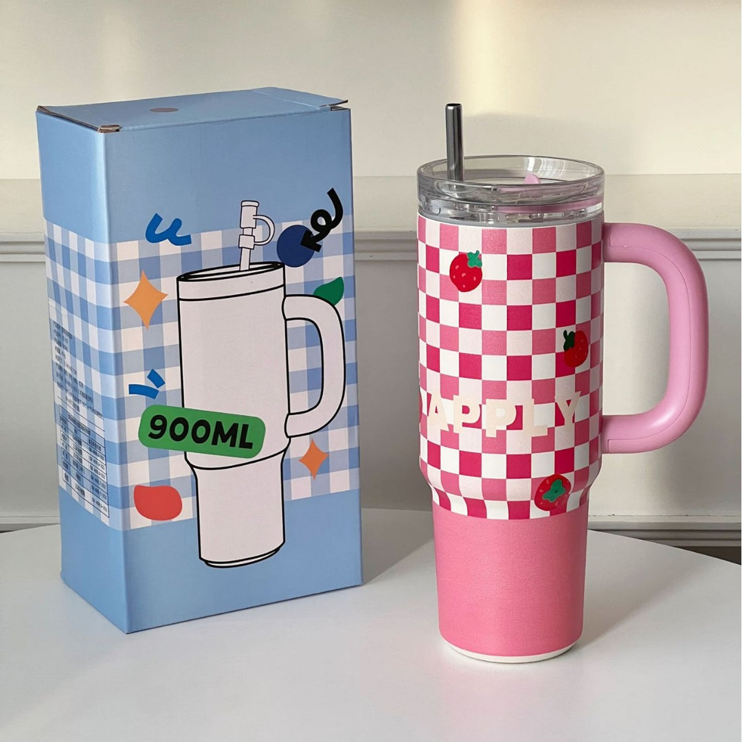Women's insulated cup with practical straw Bowlift