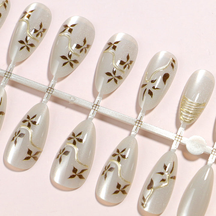 Elegant Designer Press-On Nail Set Bowlift