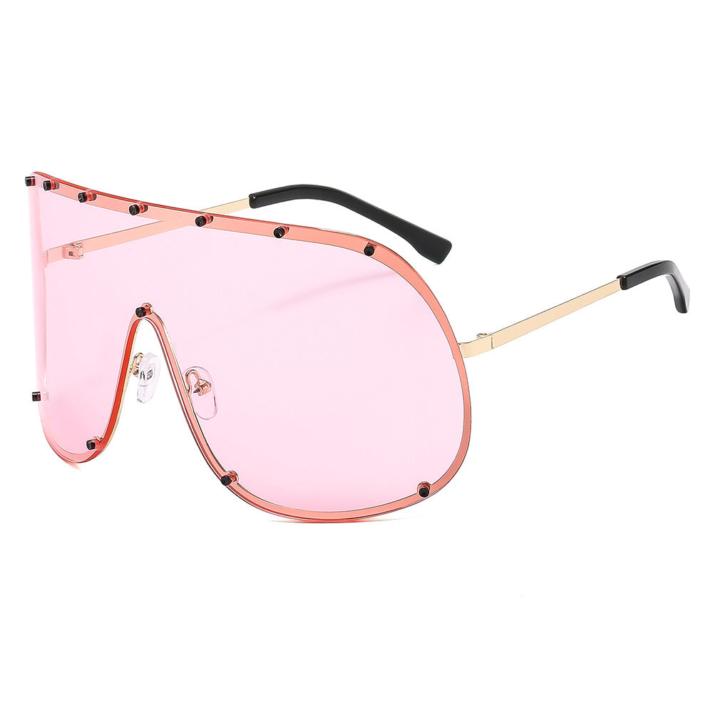 Women futuristic sunglasses with large frame and innovative design Bowlift