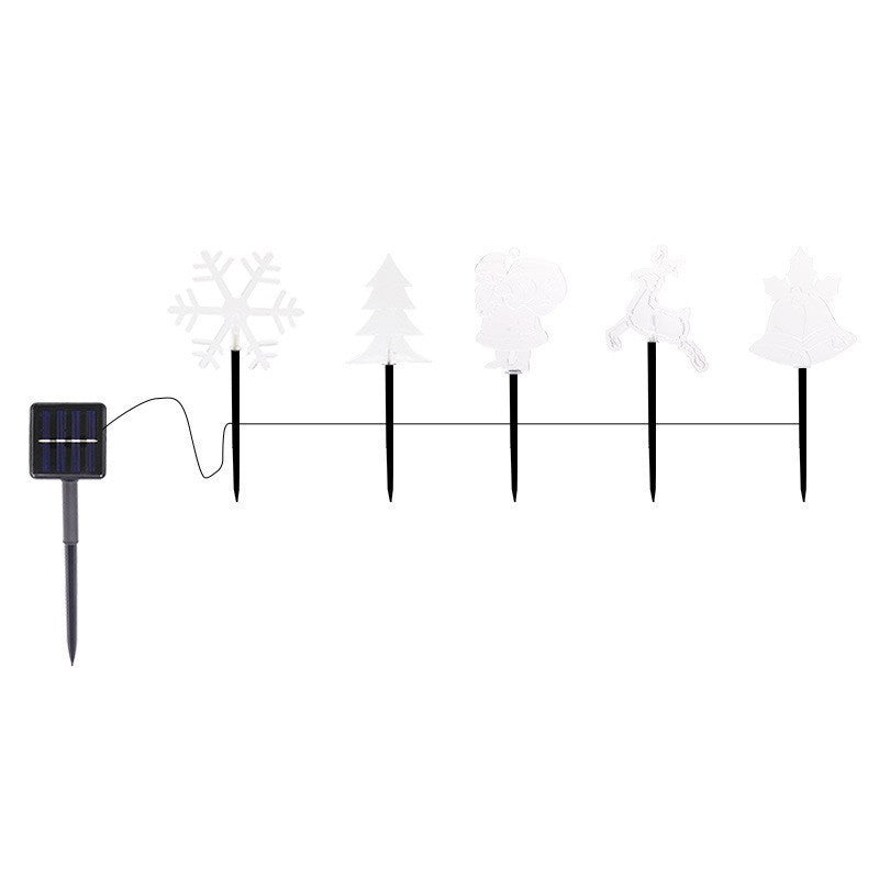 Acrylic Holiday Motif Solar Pathway Stake Lights With Warm LED And Ground Spike Bowlift