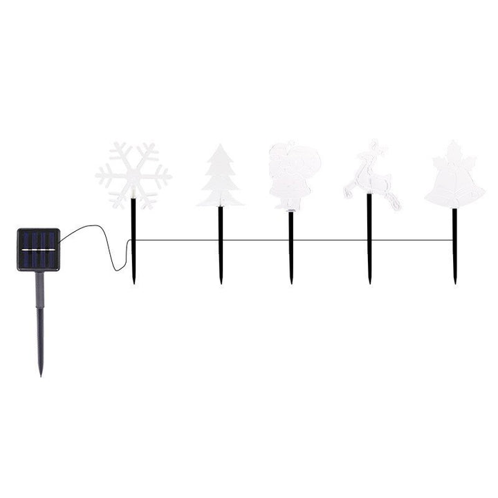 Acrylic Holiday Motif Solar Pathway Stake Lights With Warm LED And Ground Spike Bowlift