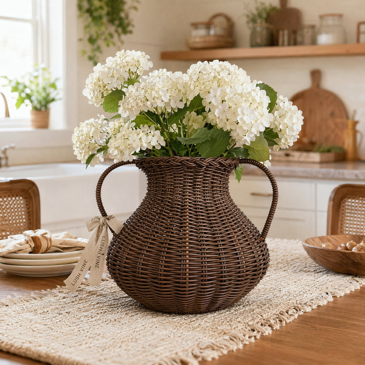 Deko-Vase Made of Rattan Bowlift