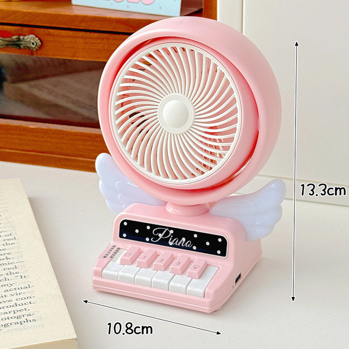 Unisex Portable Mini Fan in Playful Piano Design Bowlift