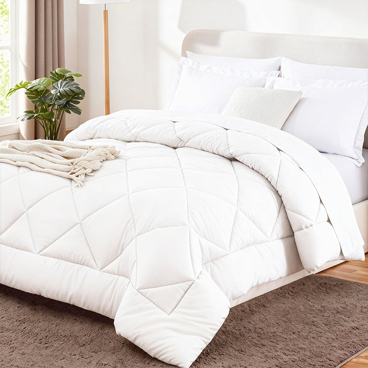 Luxurious Diamond Quilted Comforter Set Bowlift