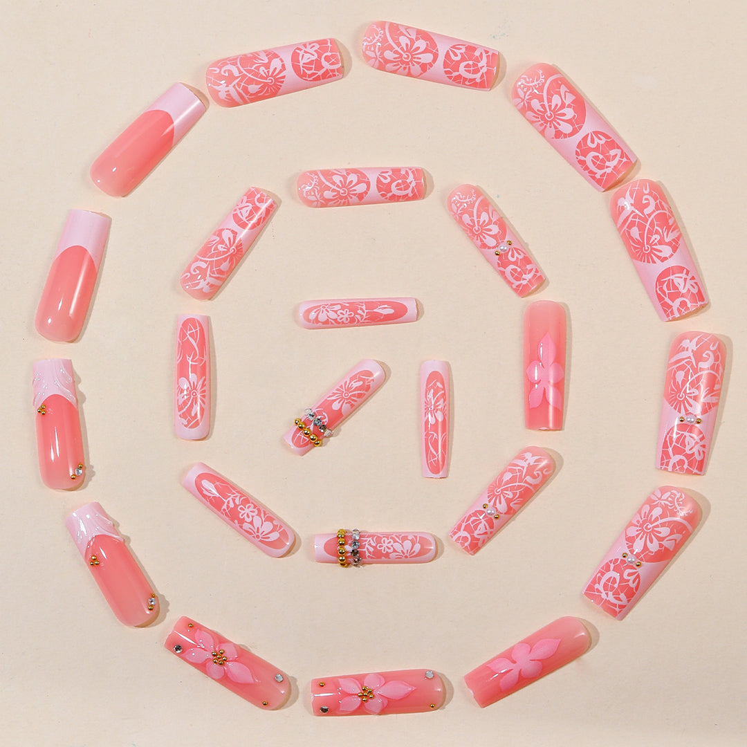 Floral Decorative 3D Nail Art Extensions Bowlift