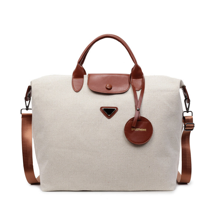 Multi-Pocket Canvas Weekend Tote