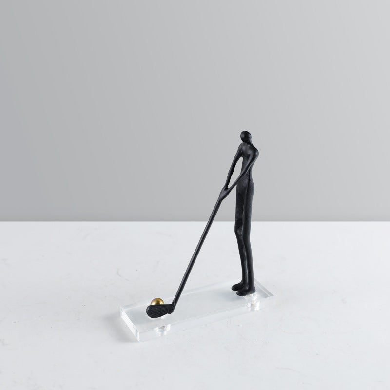 Abstract Golfer Sculpture