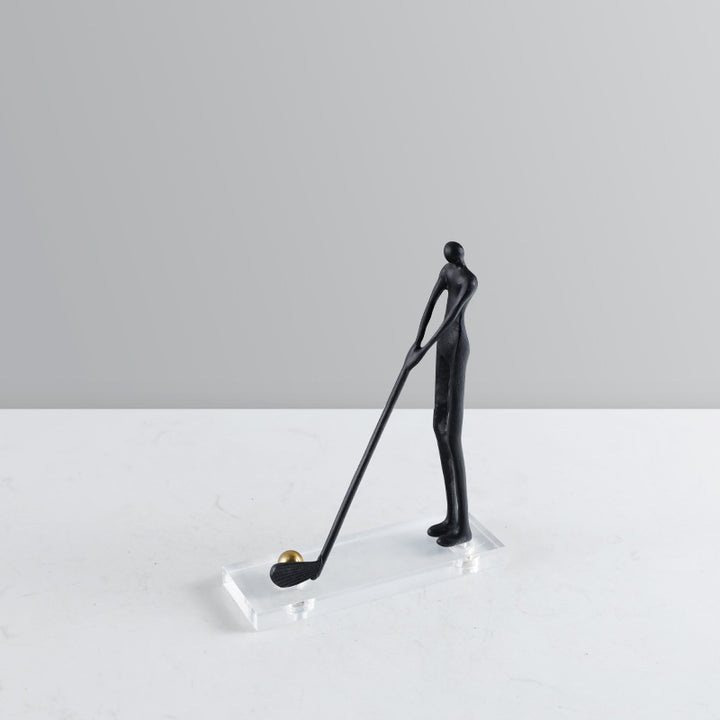 Abstract Golfer Sculpture