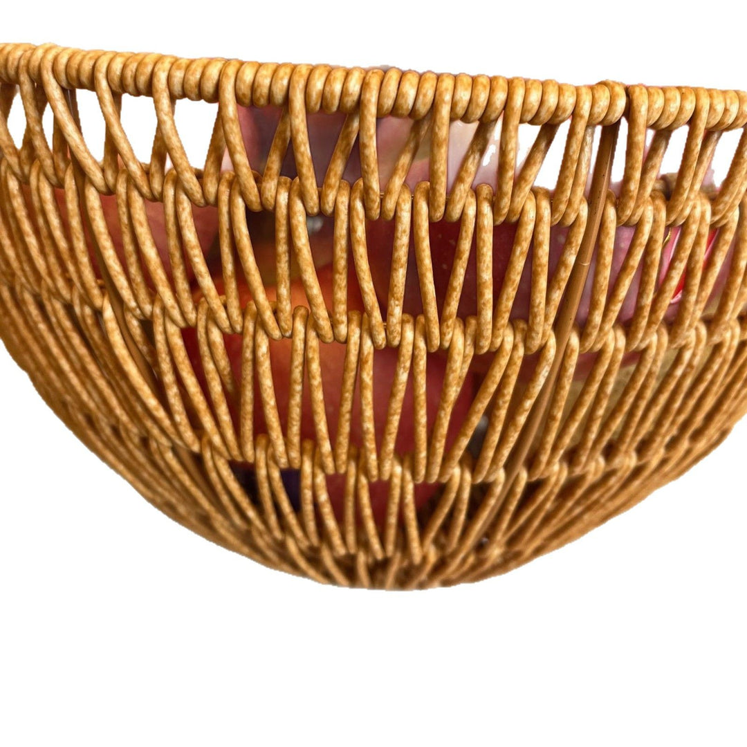 Women Fresh-keeping basket with decorative wooden handles Bowlift