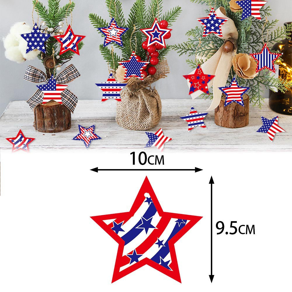 Independence Day layered star-shaped hanging party garland and tabletop decorations Bowlift