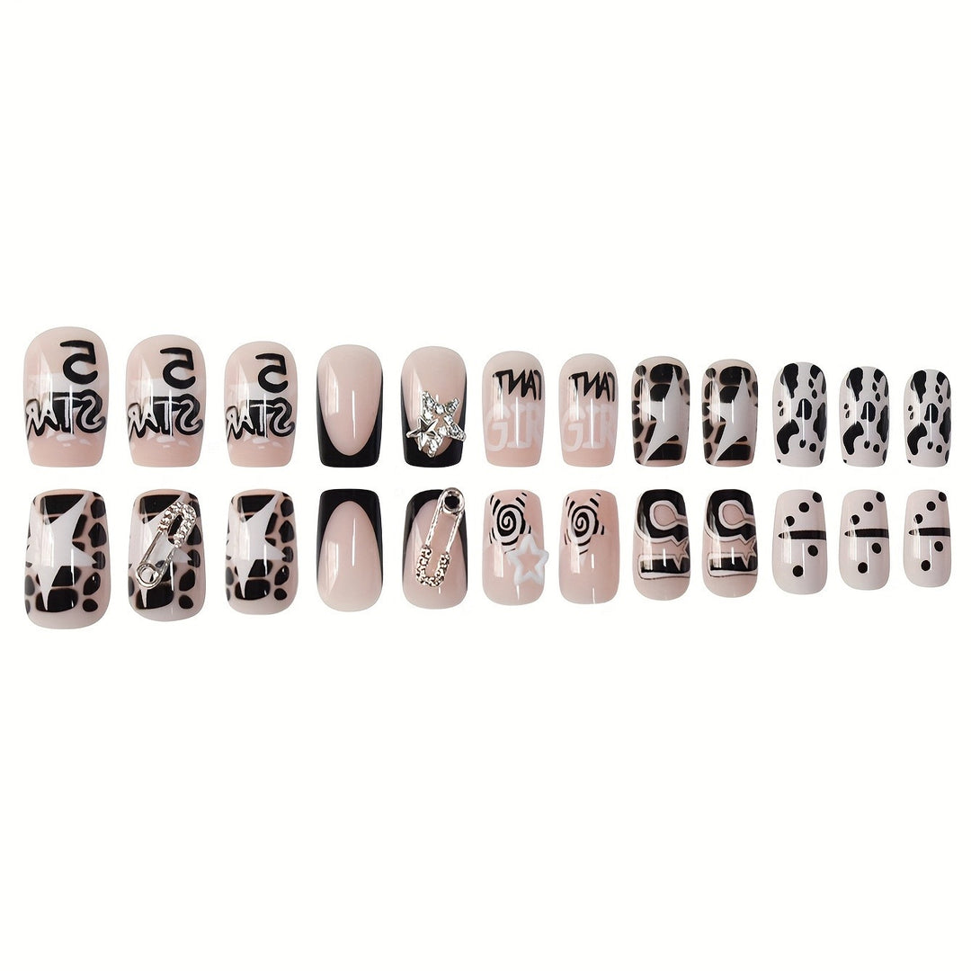 Chic Press-On Nail Set Bowlift