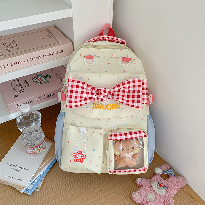 Cute Bow-Embellished School Backpack Bowlift
