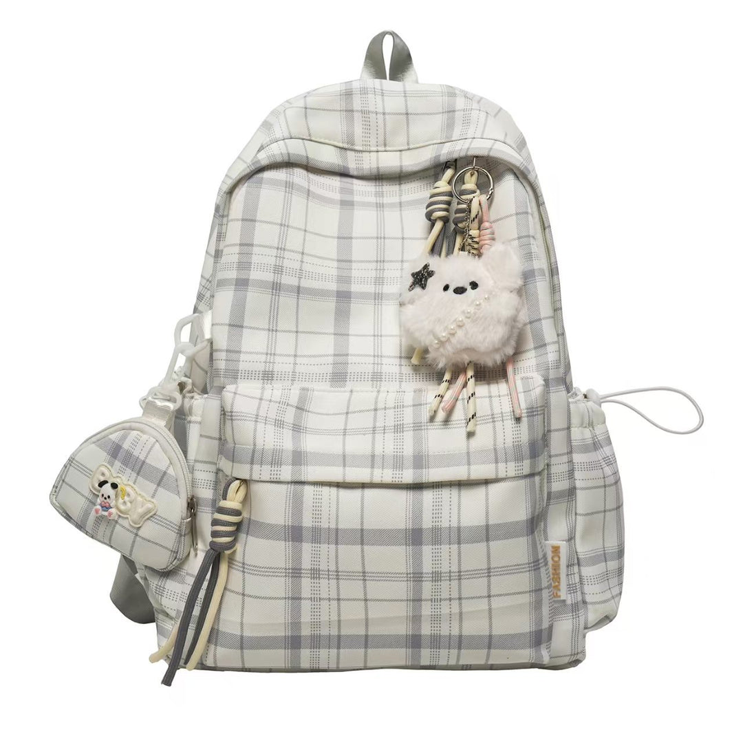 Playful Plaid Design Backpack Bowlift