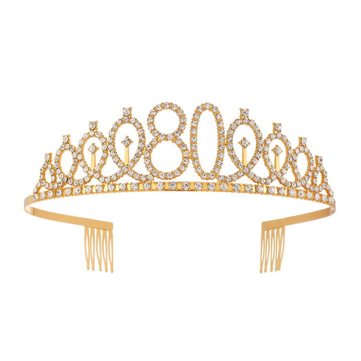 Women's Crystal-Embellished Tiara with Elegant Design Bowlift
