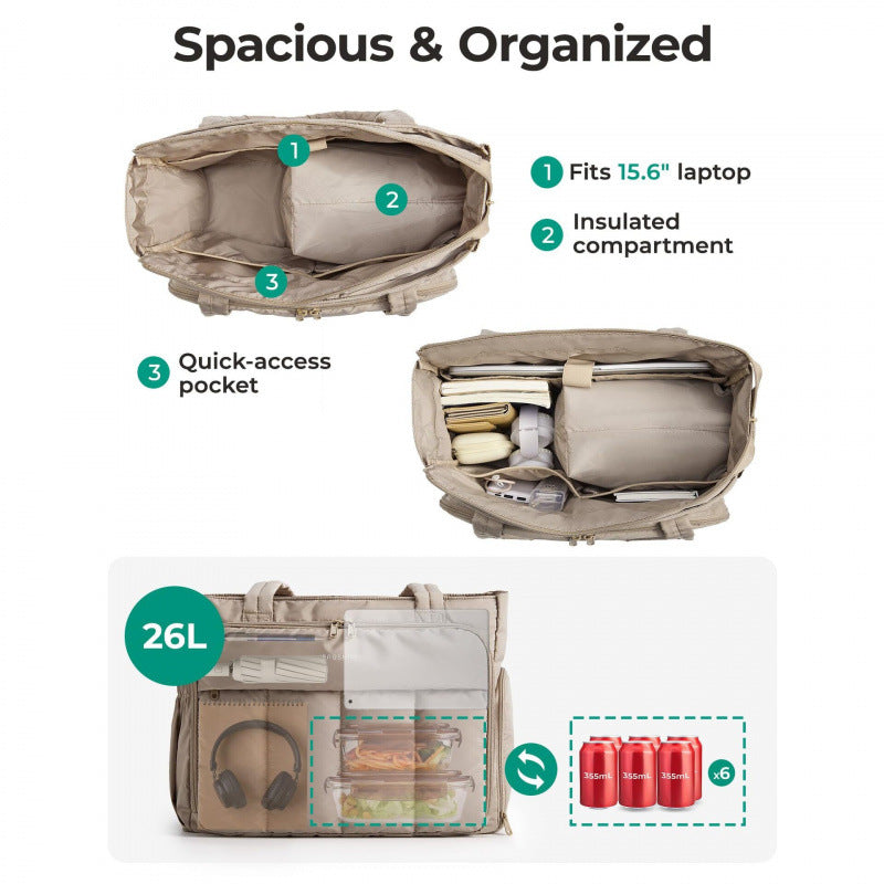 Versatile cooler bag with intelligent organization system Bowlift