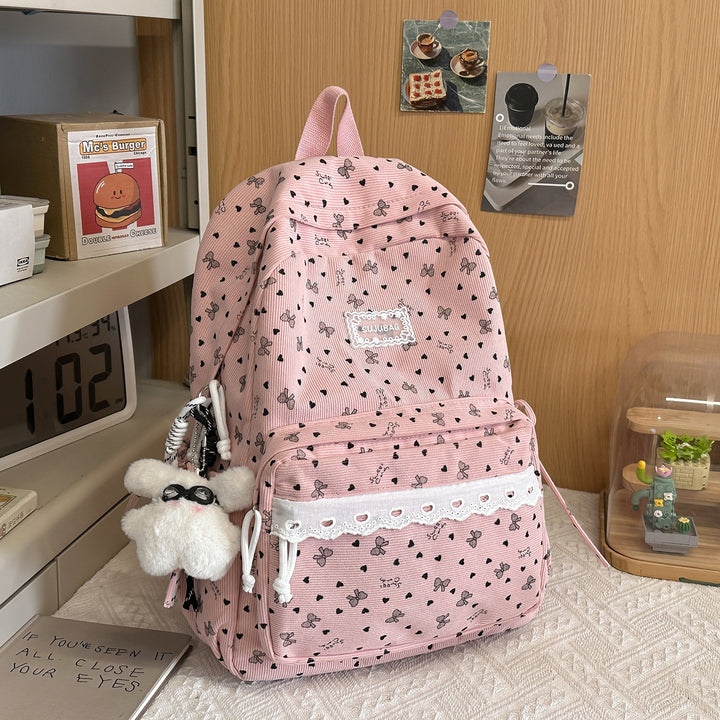 Floral Patterned School Backpack