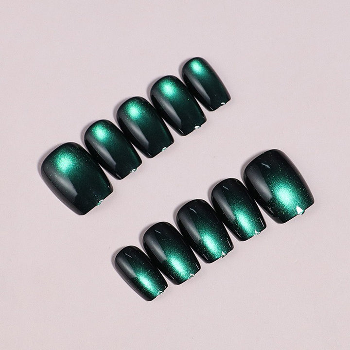 Stylish Iridescent Press-On Nail Set Bowlift