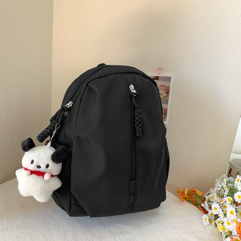 Backpack with Cute Plush Keychain and Practical Storage Bowlift