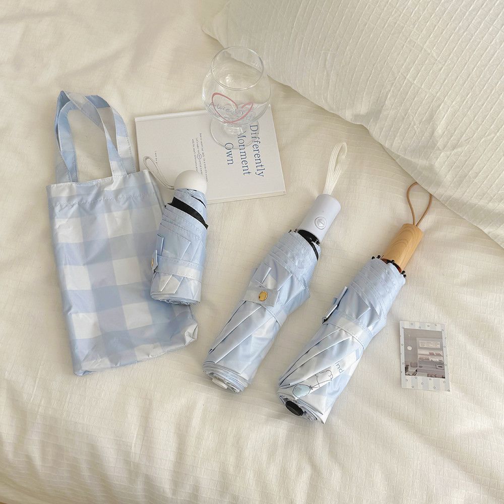 Ladies Automatic Folding Umbrella with Playful Dog Design Bowlift