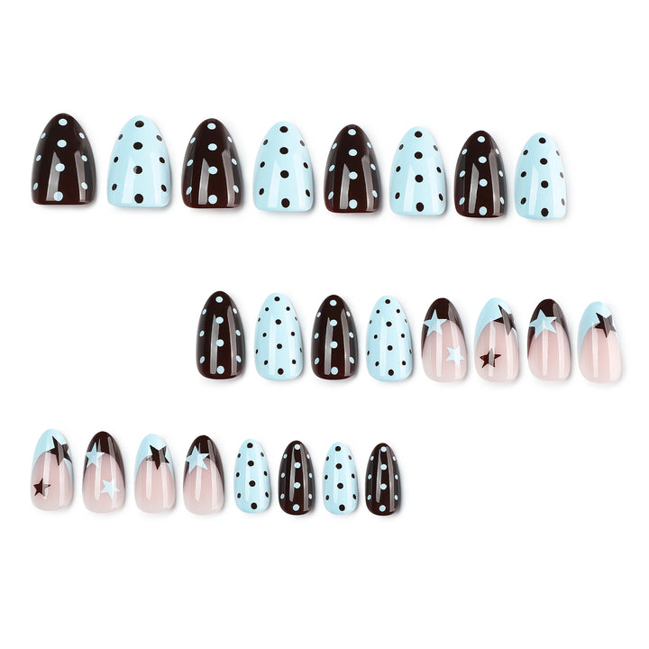 Artful Nail Extensions with Modern Star Design Bowlift