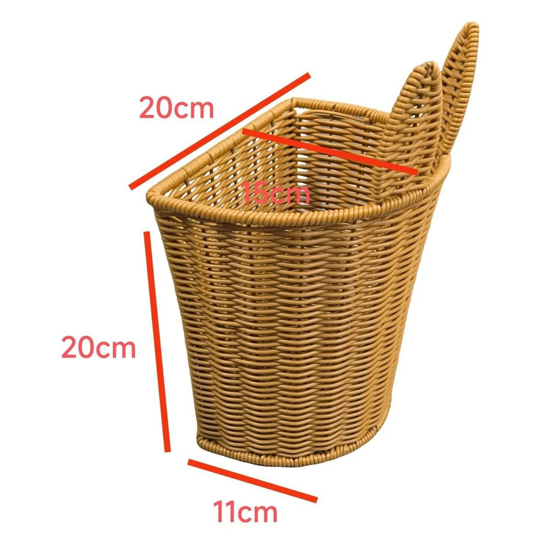 Handcrafted Woven Storage Basket with Dual Handles Bowlift