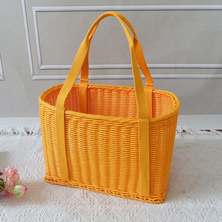 Stylish Woven Market Tote Bowlift