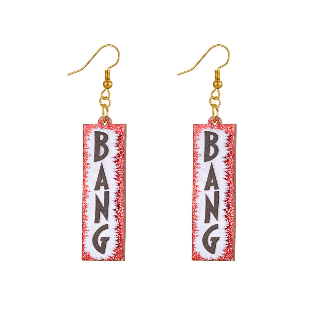 Quirky Word-Inspired Dangle Earrings Bowlift