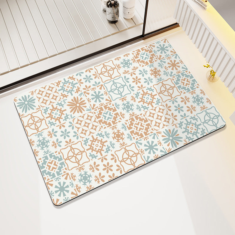 Abstract Modern Bath Mat Bowlift