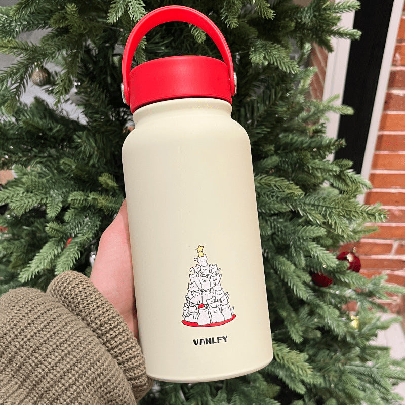 Ladies Insulated Water Bottle with Cute Animal Design Bowlift