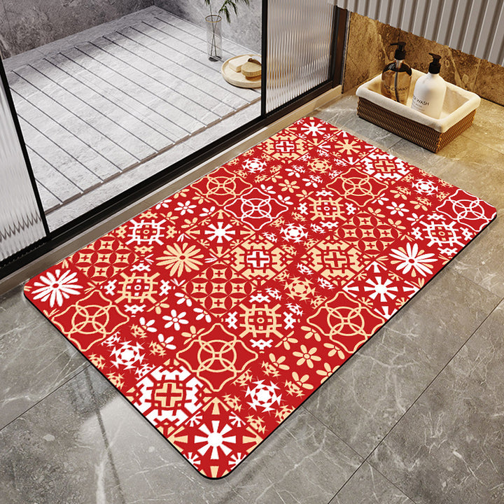 Geometric Patterned Anti-Fatigue Bath Mat Bowlift