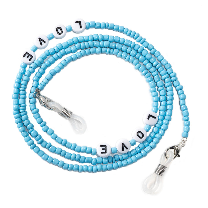 Love-themed Beaded Eyewear Chain Bowlift
