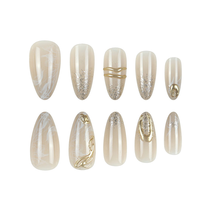Elegant Decorative Press-On Nail Tips Bowlift