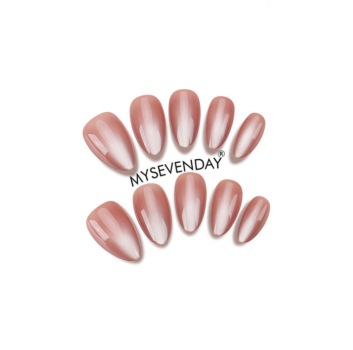 Elegant Long Almond-Shaped Press-On Nails Bowlift