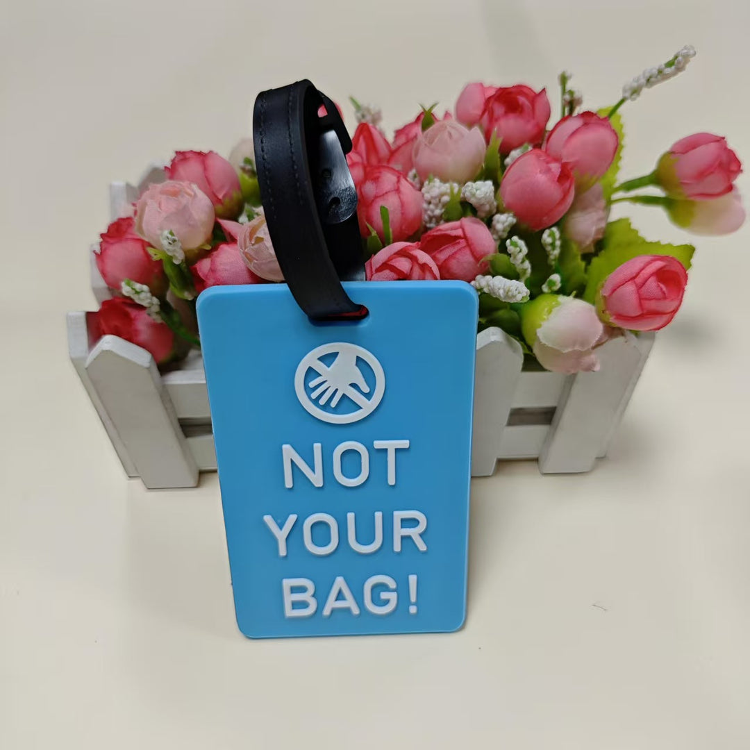 Unisex Luggage Tag with Personal Identification Message Bowlift