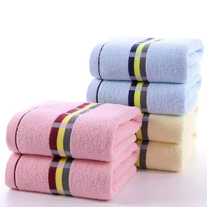 Women’s terry bath towel with elegant striped border Bowlift
