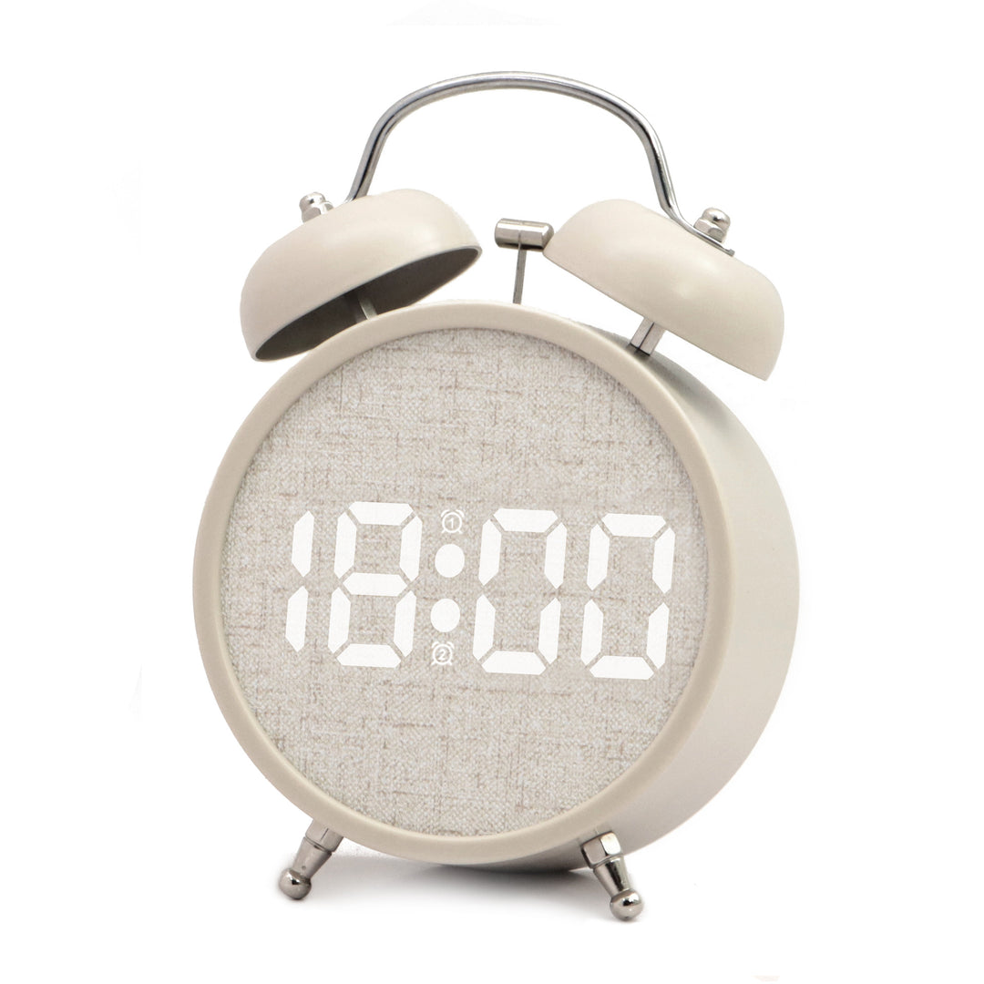 Digital Alarm Clock in Modern Design with Large LED Display Bowlift